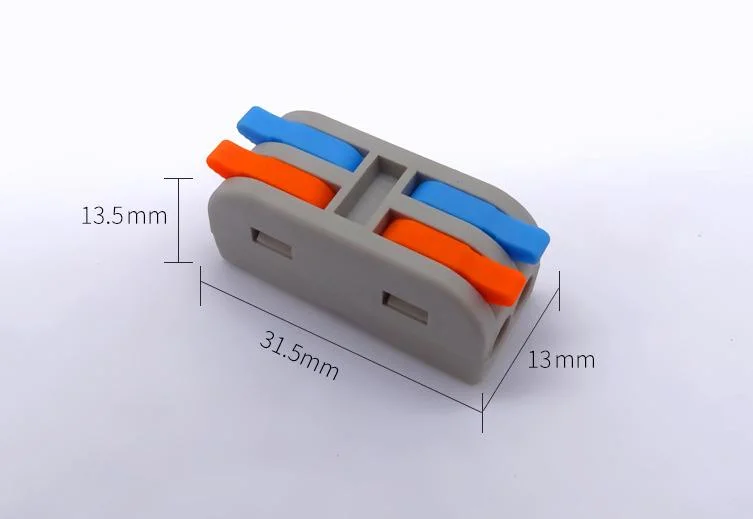 2p Push in Mini Wire Connector Transparent Wire Connector Cable Connector 4 Pole Connector Splicing Connector Screwless Terminal Block Screwless Connector