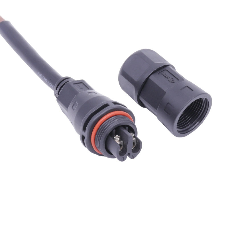 L Type Screw 2 Pin IP65 Waterproof Power Cable Connector for Street Light