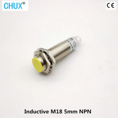 Tipo de conector del interruptor del sensor de proximidad M18 NPN de detección Chux de 5 mm sin cable