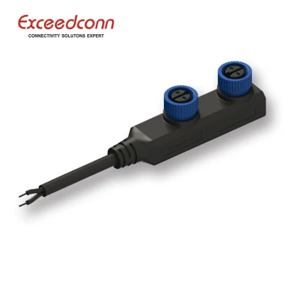 Conector tipo F impermeable M15 de 2 pines para alumbrado público