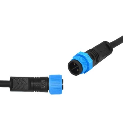 Yxy M15 Conector a prueba de agua Nylon IP68 a prueba de agua Conector de cable macho hembra de 2 pines para luz solar de calle